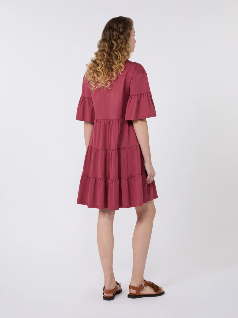 SAGGINA Cotton jersey kaftan dress - CHERRY 4