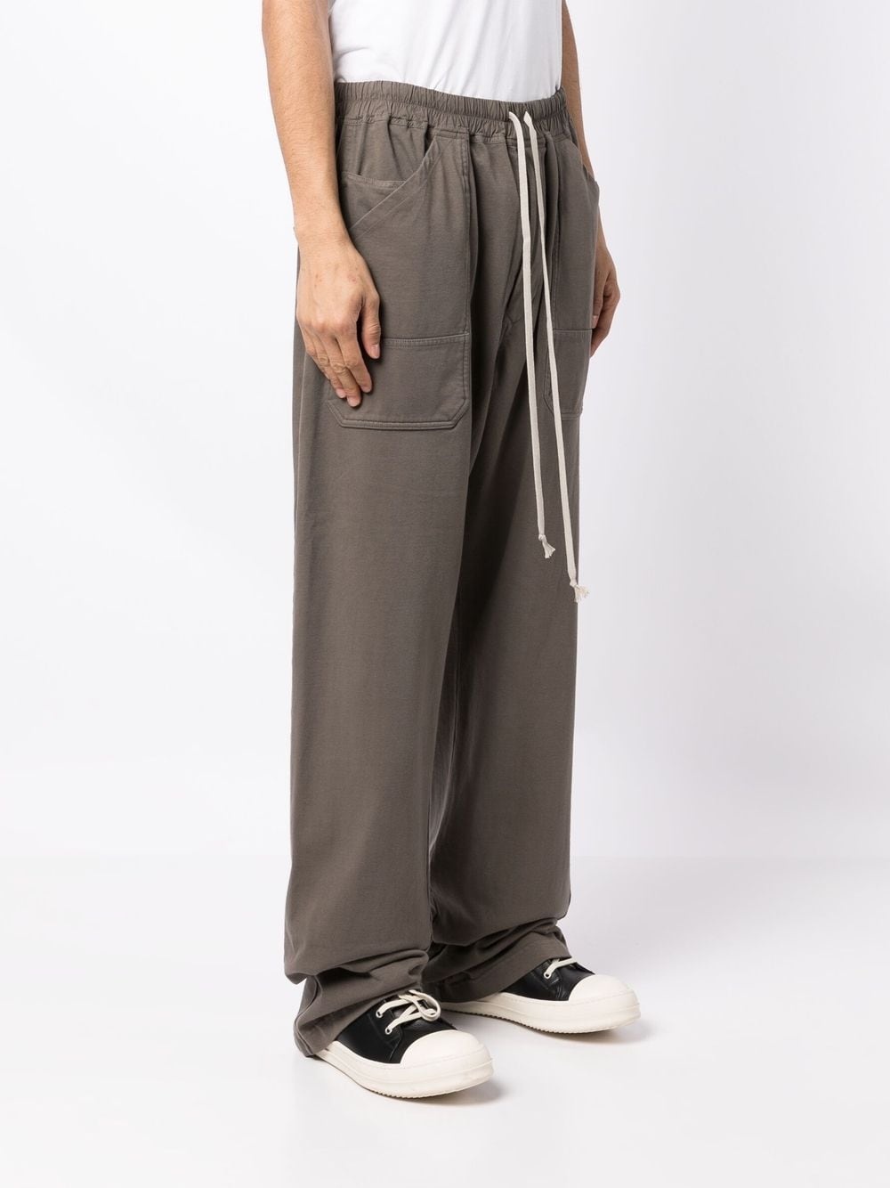 elasticated waist straight leg trousers - 3