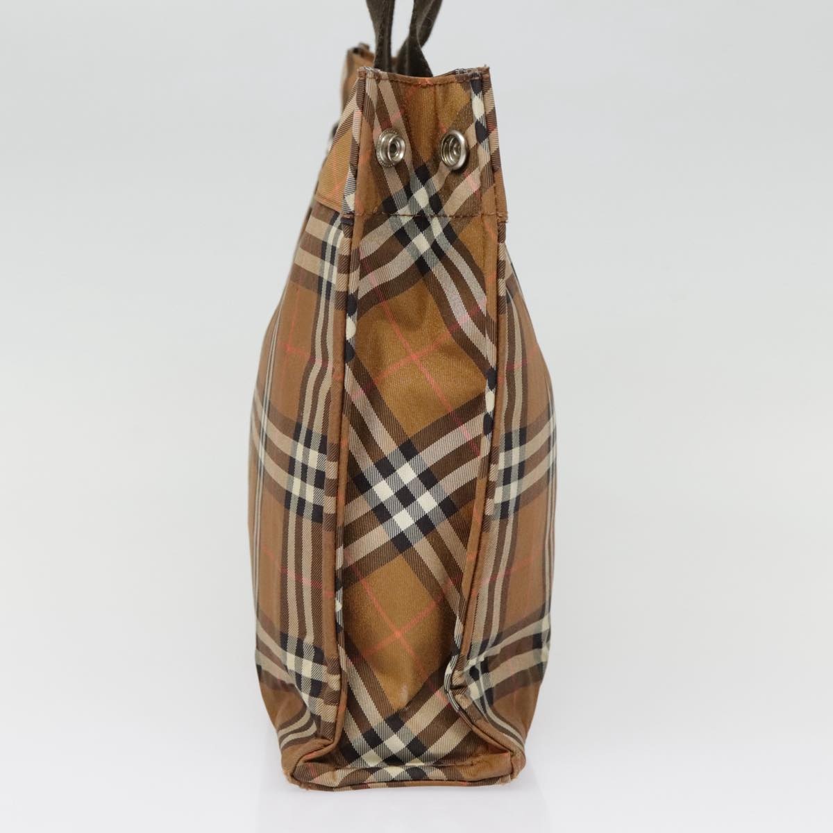 Burberry Nova Check Blue Label Tote Bag Nylon Brown - 5
