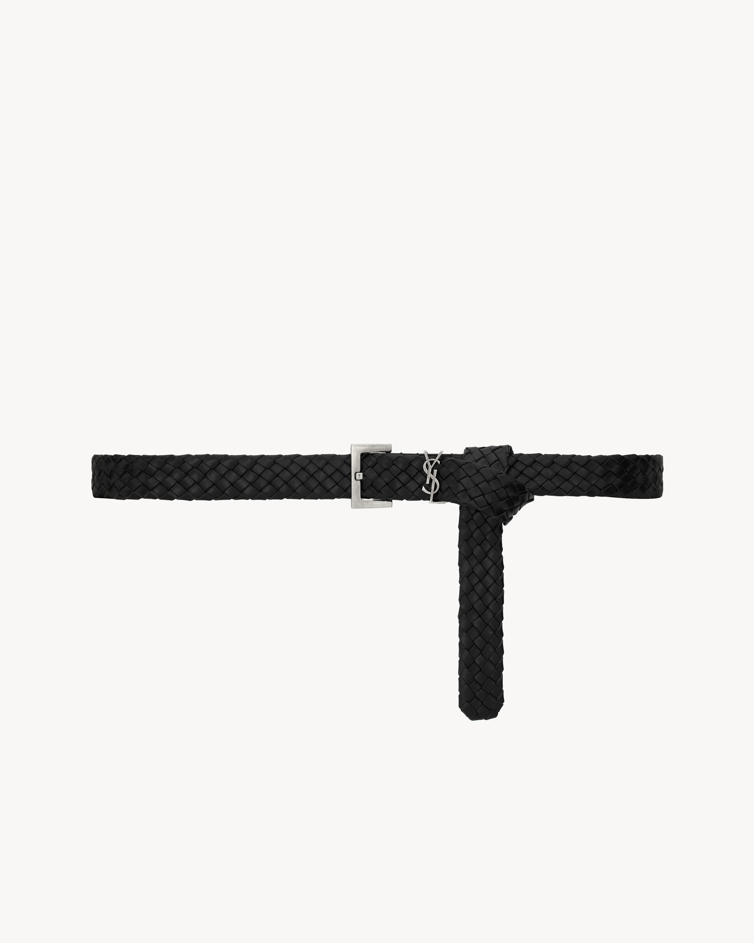 cassandre belt in woven vegetable-tanned leather - 2