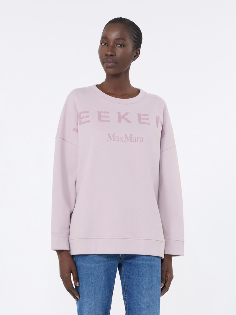 GOMMOSO Cotton crew-neck sweatshirt - LILAC 3
