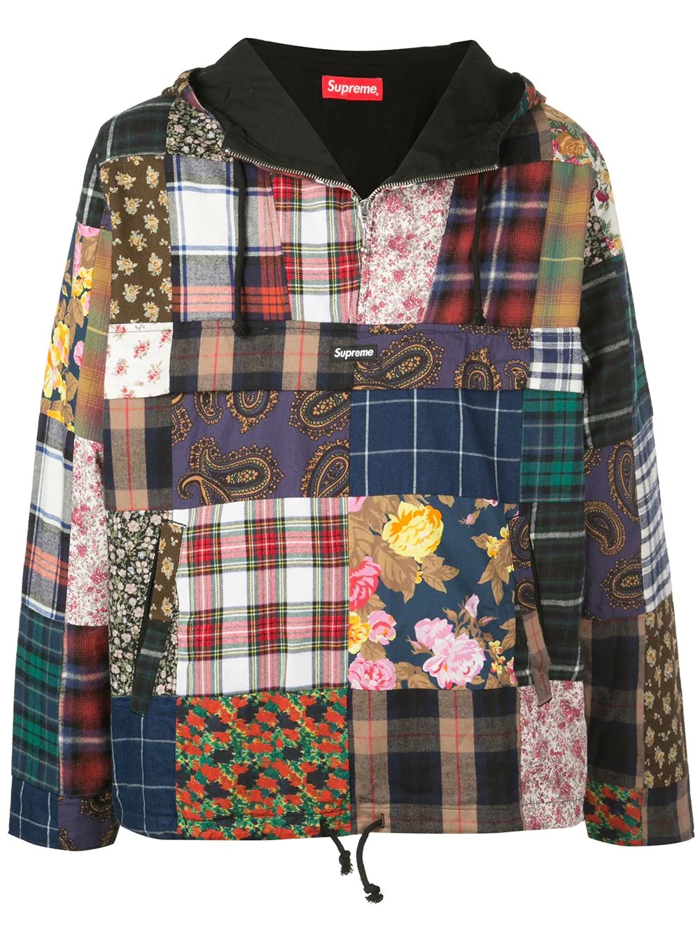 patchwork anorak jacket - 1