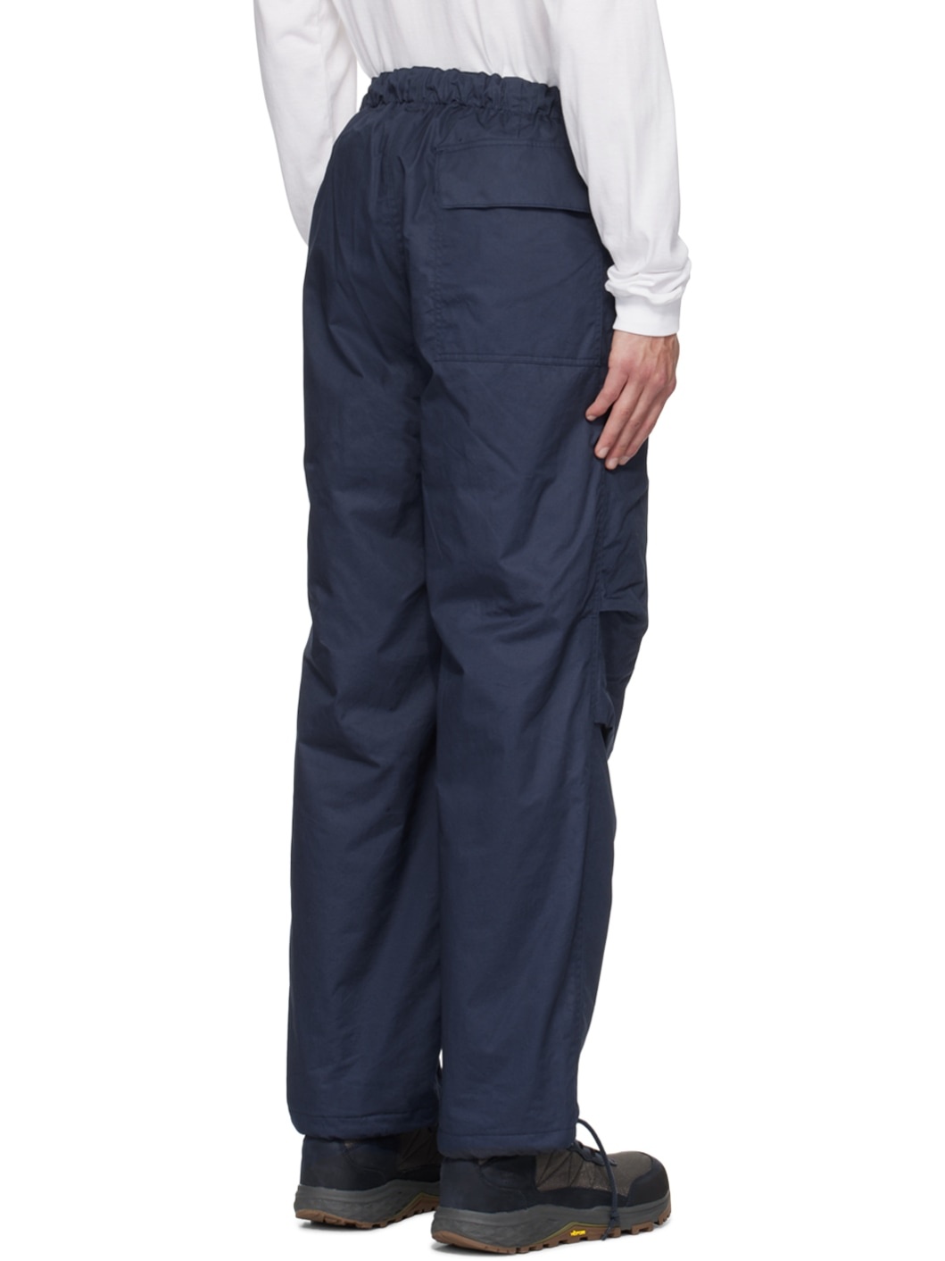 Navy Drawstring Trousers - 3