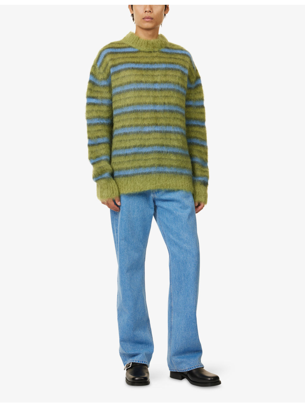 Fuzzy Wuzzy Striped Wool-Blend Jumper - 2