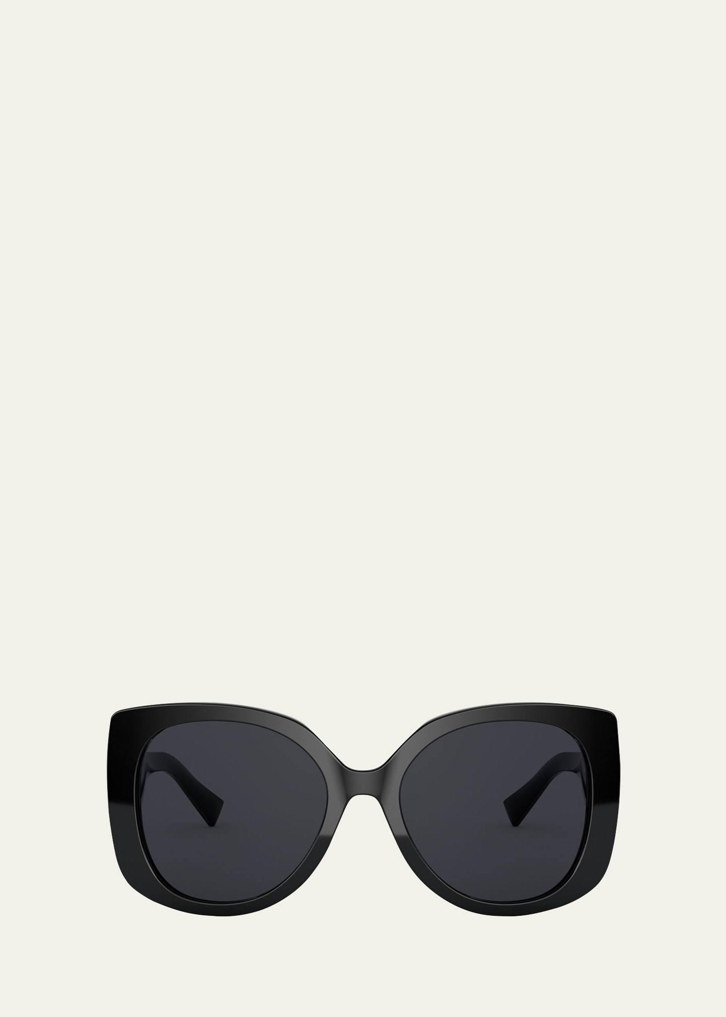 Rectangle Acetate Sunglasses w/ Medusa Temples - 1