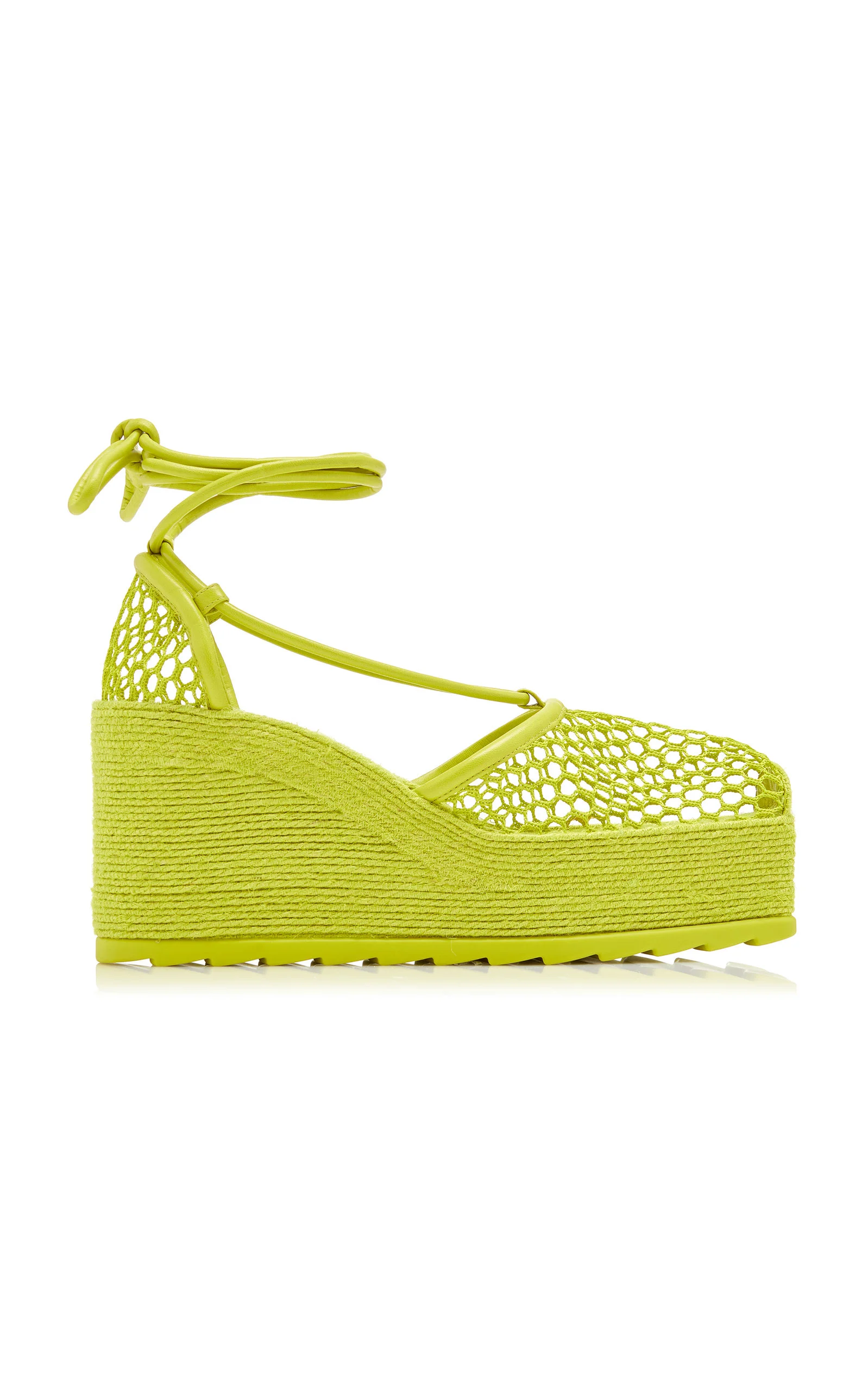 Lace-Up Wedge Espadrilles green - 1