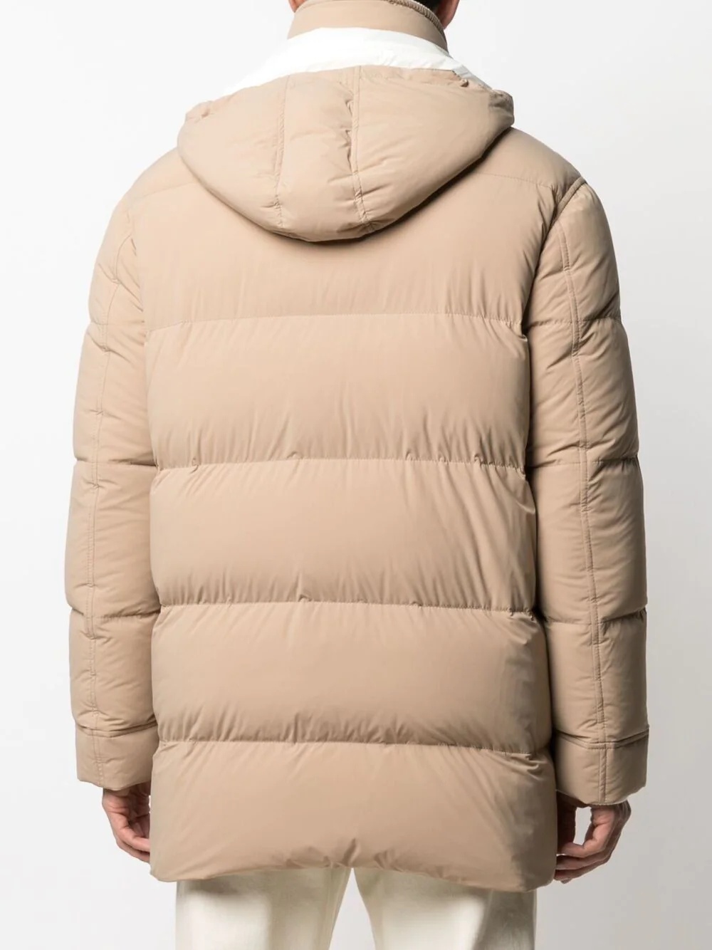 hooded padded down jacket - 4