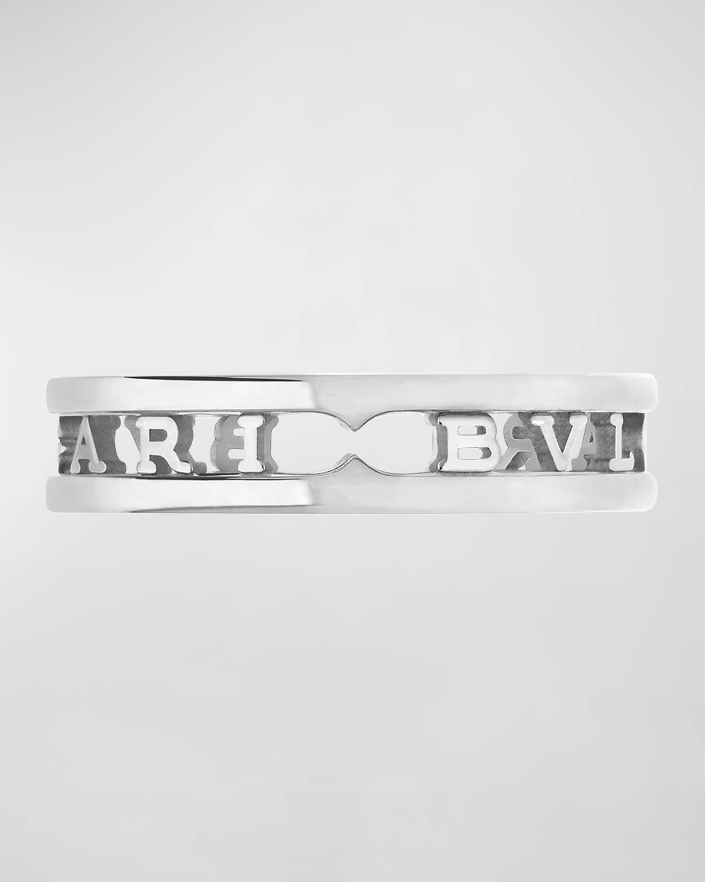 B.Zero1 White Gold 1-Band Logo Ring, EU 51 / US 5.75 - 4