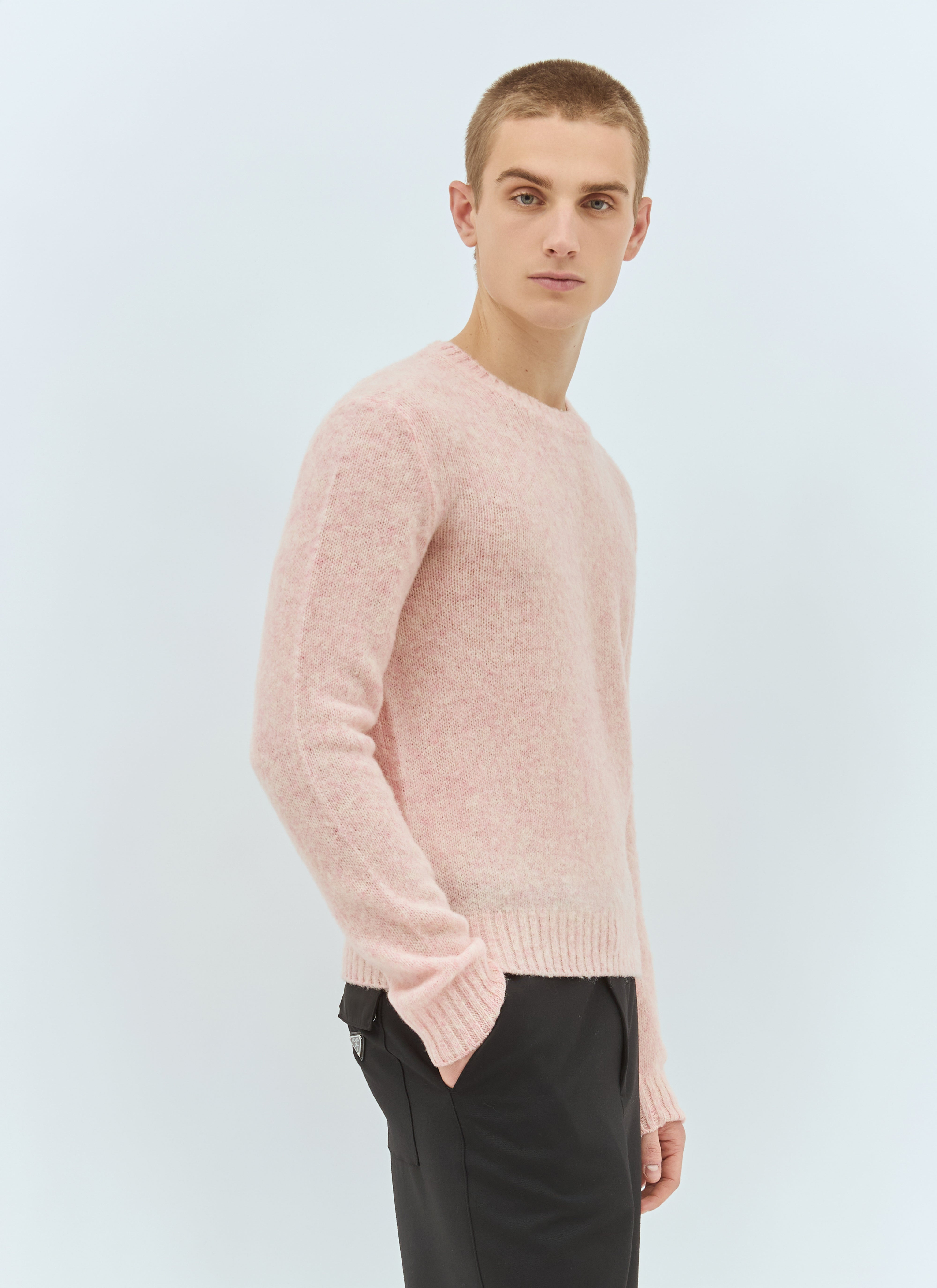 Prada Men Shetland Wool Crewneck Sweater - 4