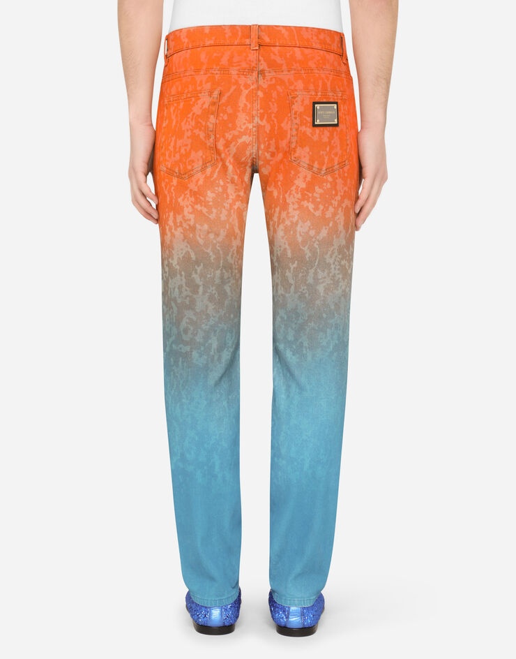 Tie-dye slim-fit stretch jeans - 3