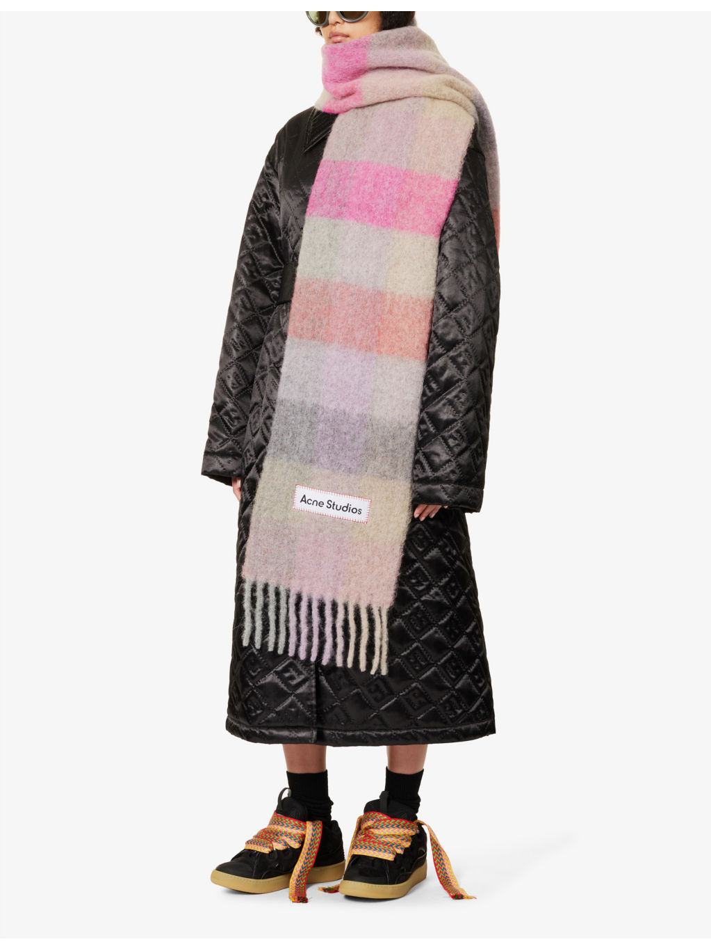 Vally checked wool-blend scarf - 2