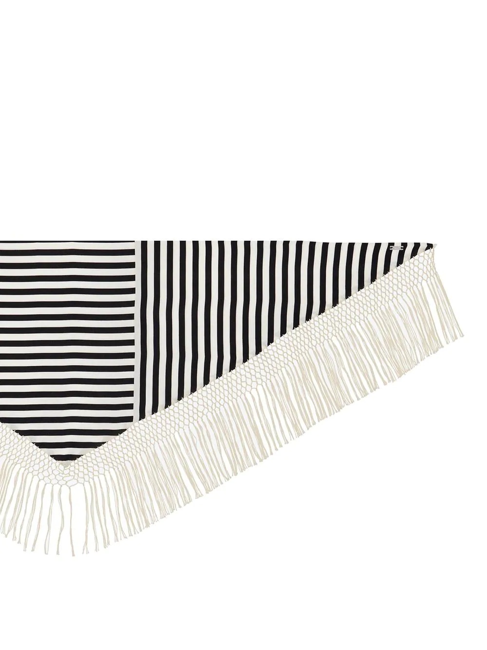 striped triangle silk scarf - 2