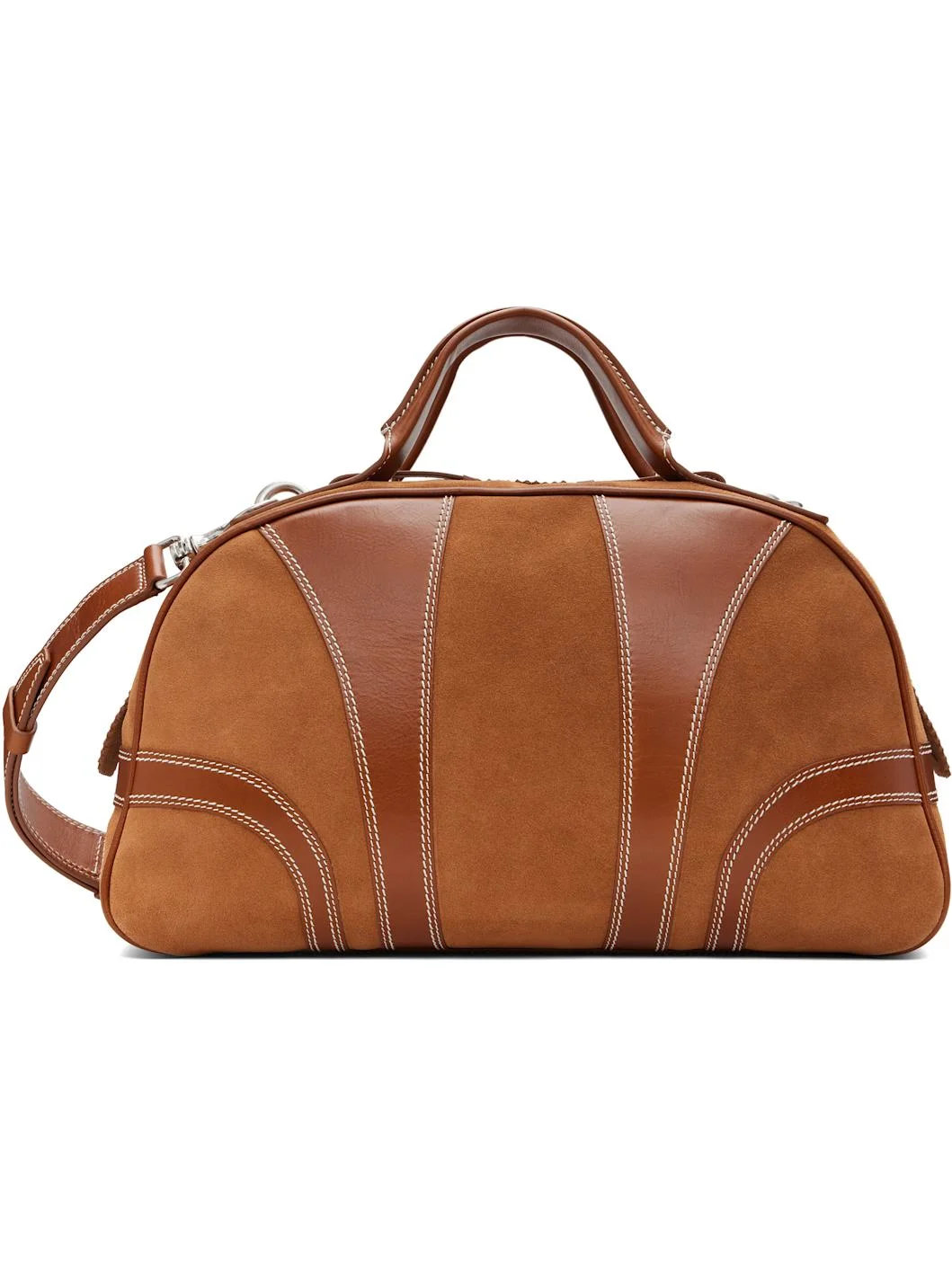 Tan Suede Duffle Bag - 1