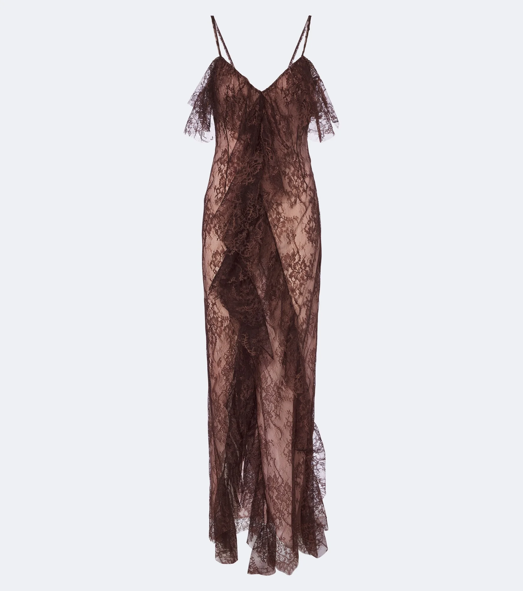 Ruffled lace gown - 1
