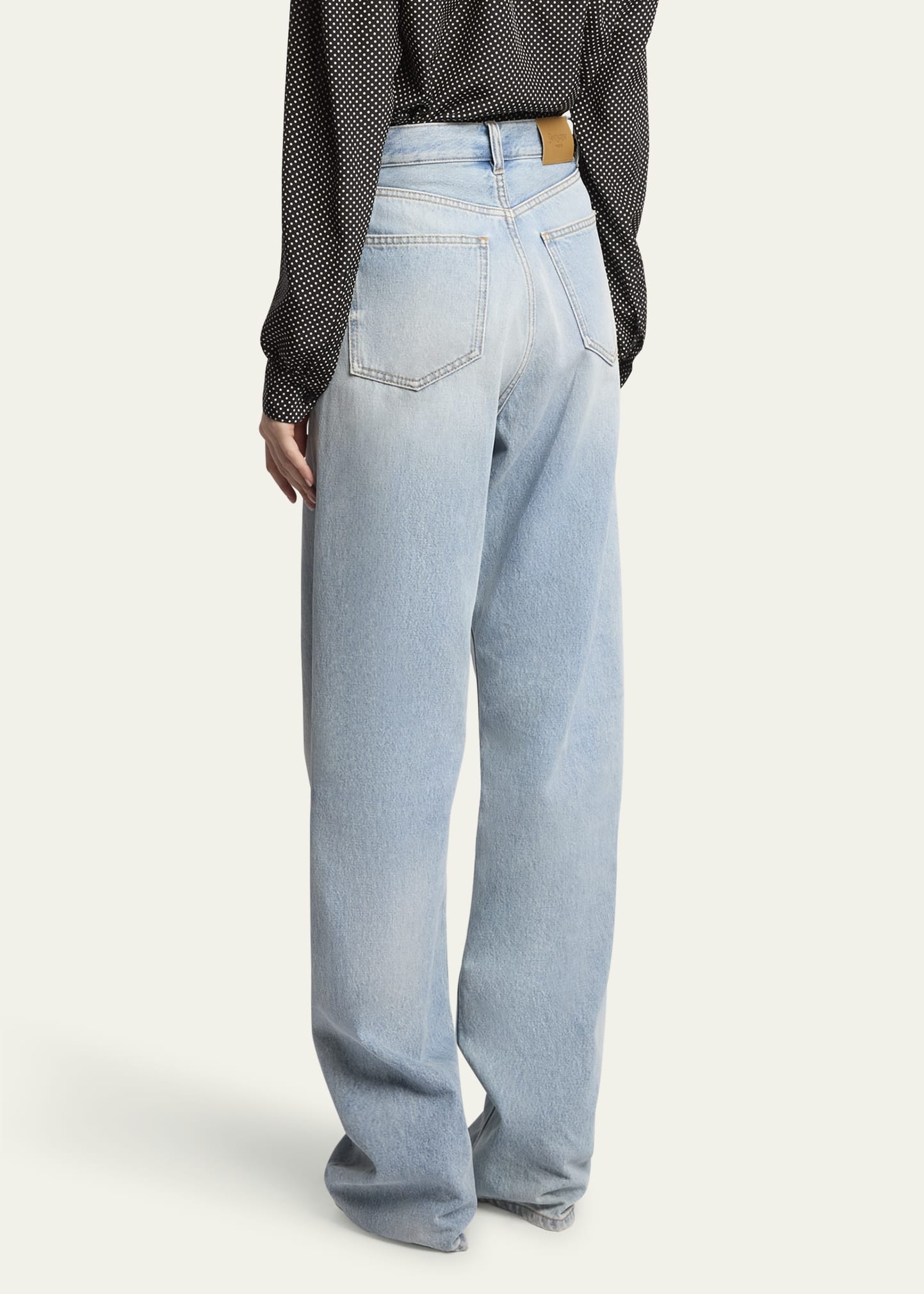 Mid Rise Denim Pants - 3