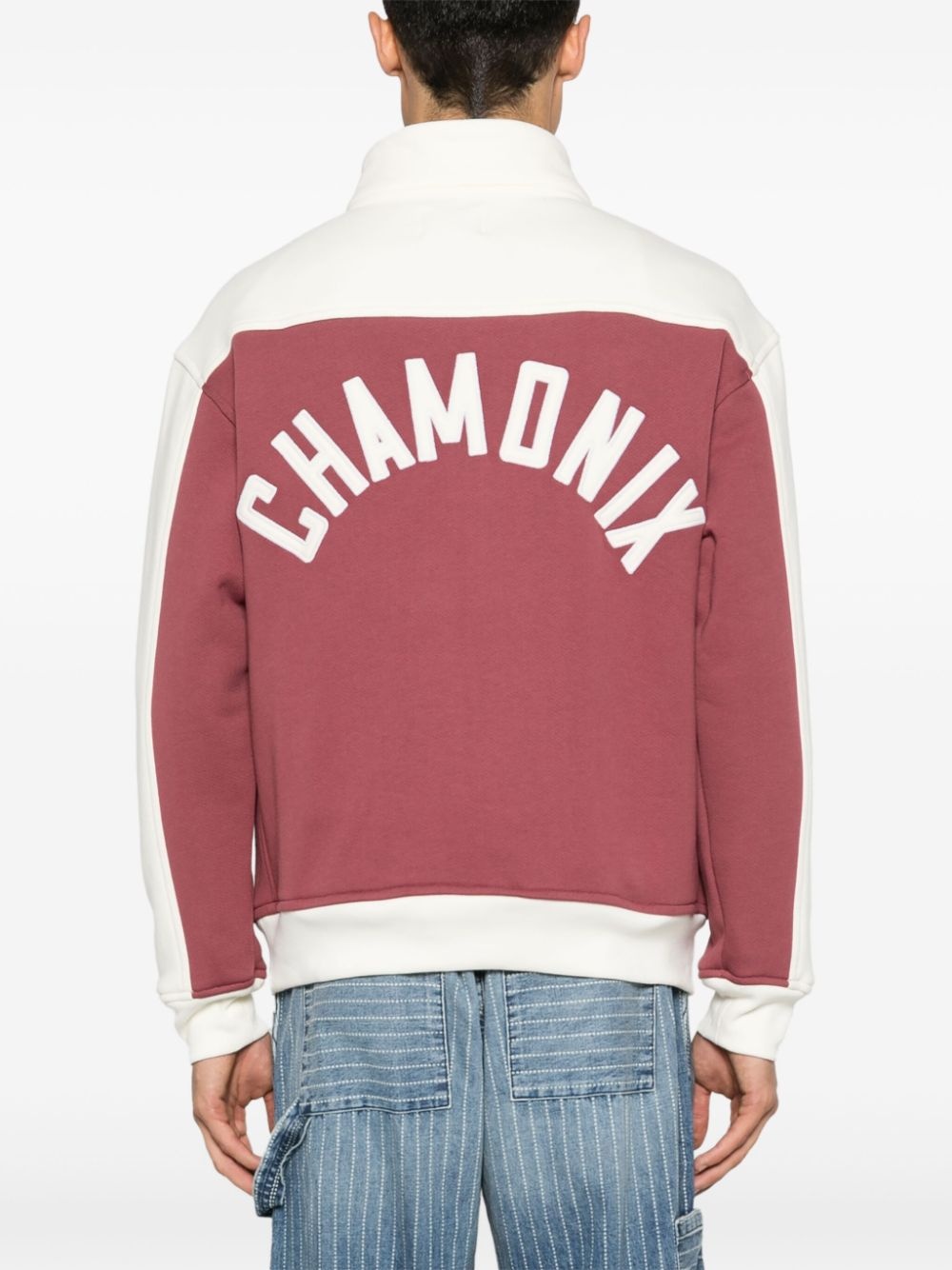contrast half-zip sweatshirt - 4