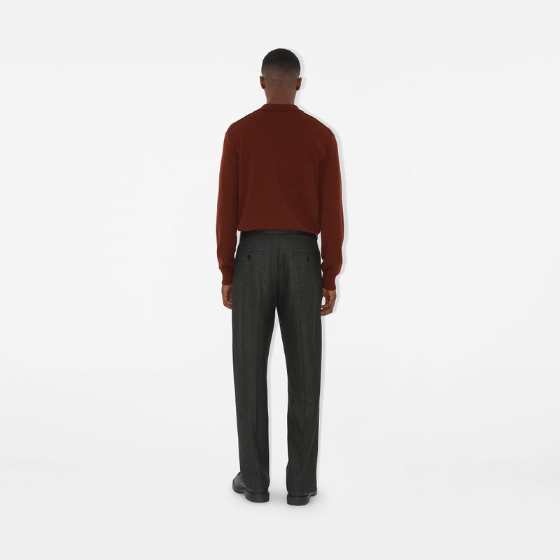 Long-sleeve Wool Polo Shirt 4