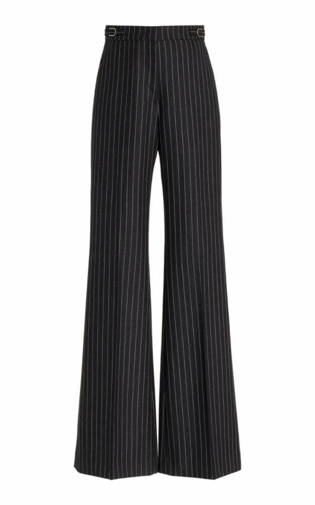 Jones Pant in Pinstripe Grey Wool - 1