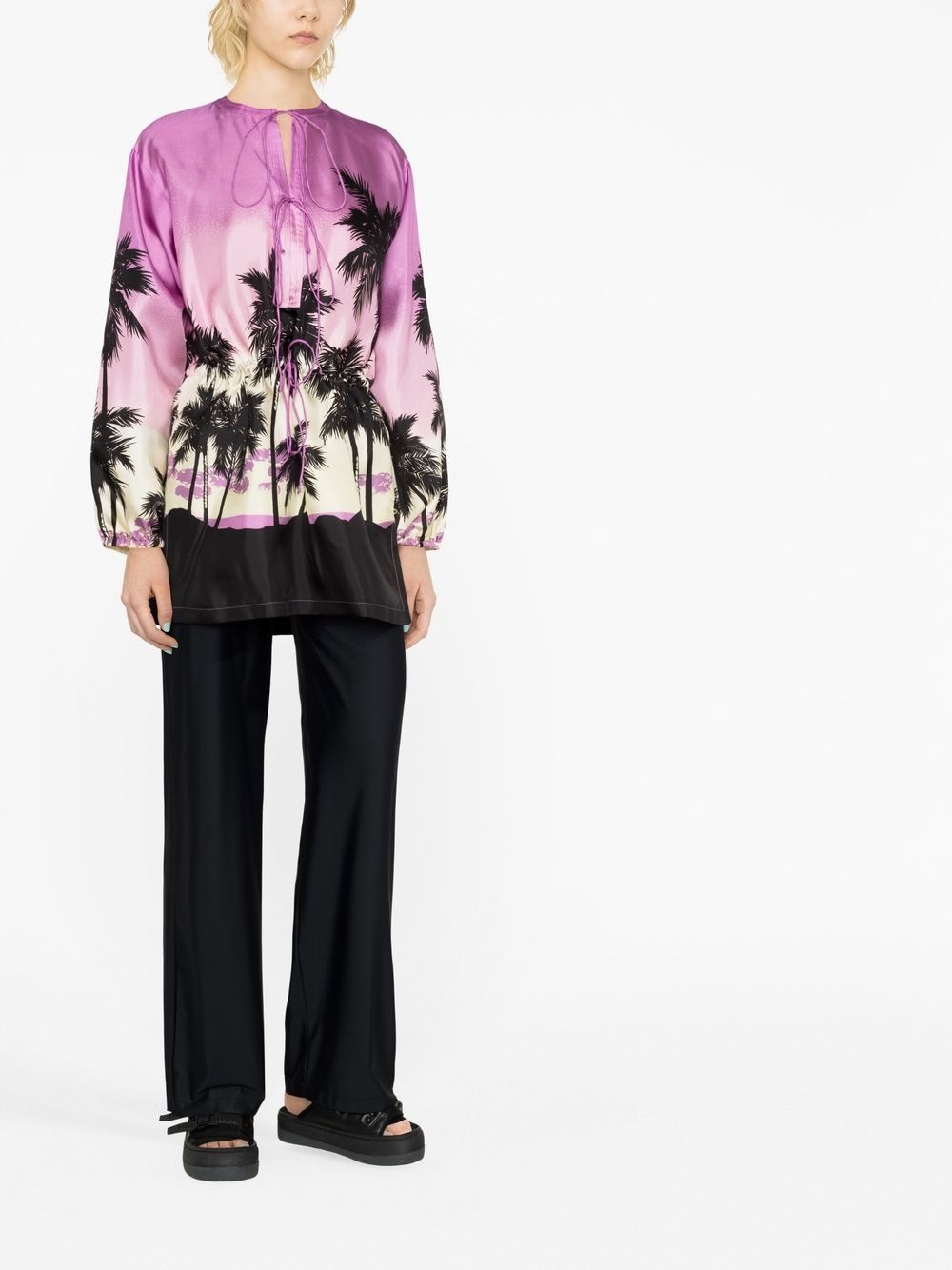 graphic-print long-sleeve top - 2
