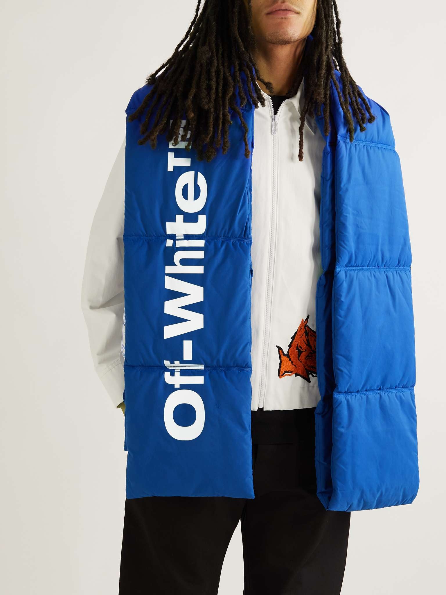 Bounce Logo-Print Quilted Padded Shell Scarf - 4