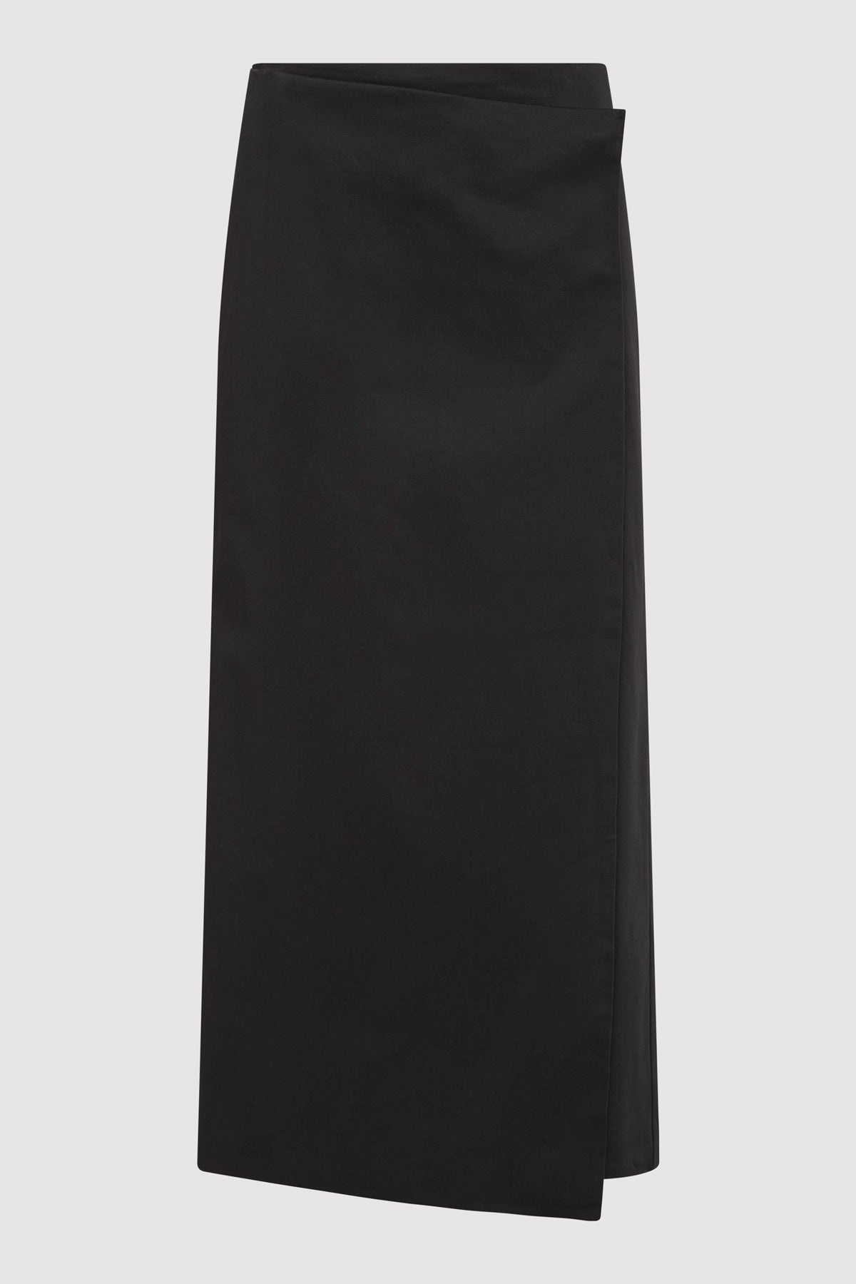 Column Wrap Skirt - Black - 1