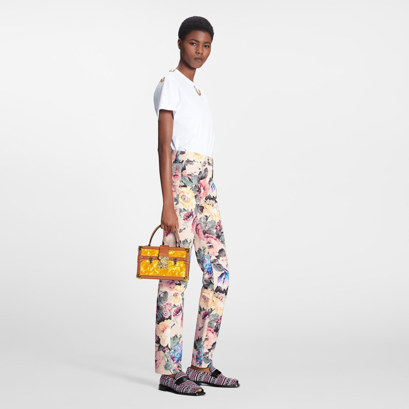 Louis Vuitton Vintage Flower Straight-Cut Jeans outlook