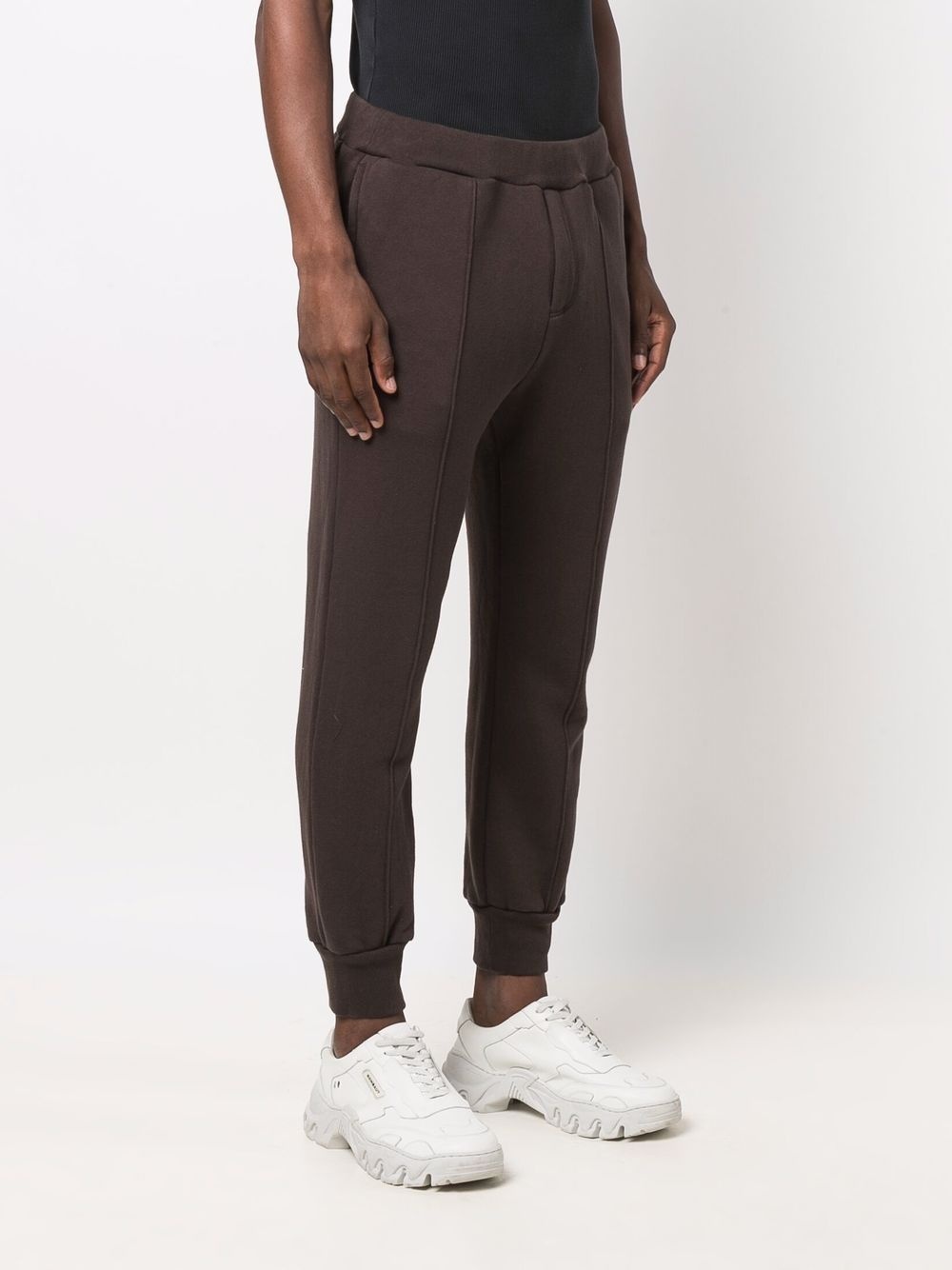 exposed-seam cotton track pants - 3