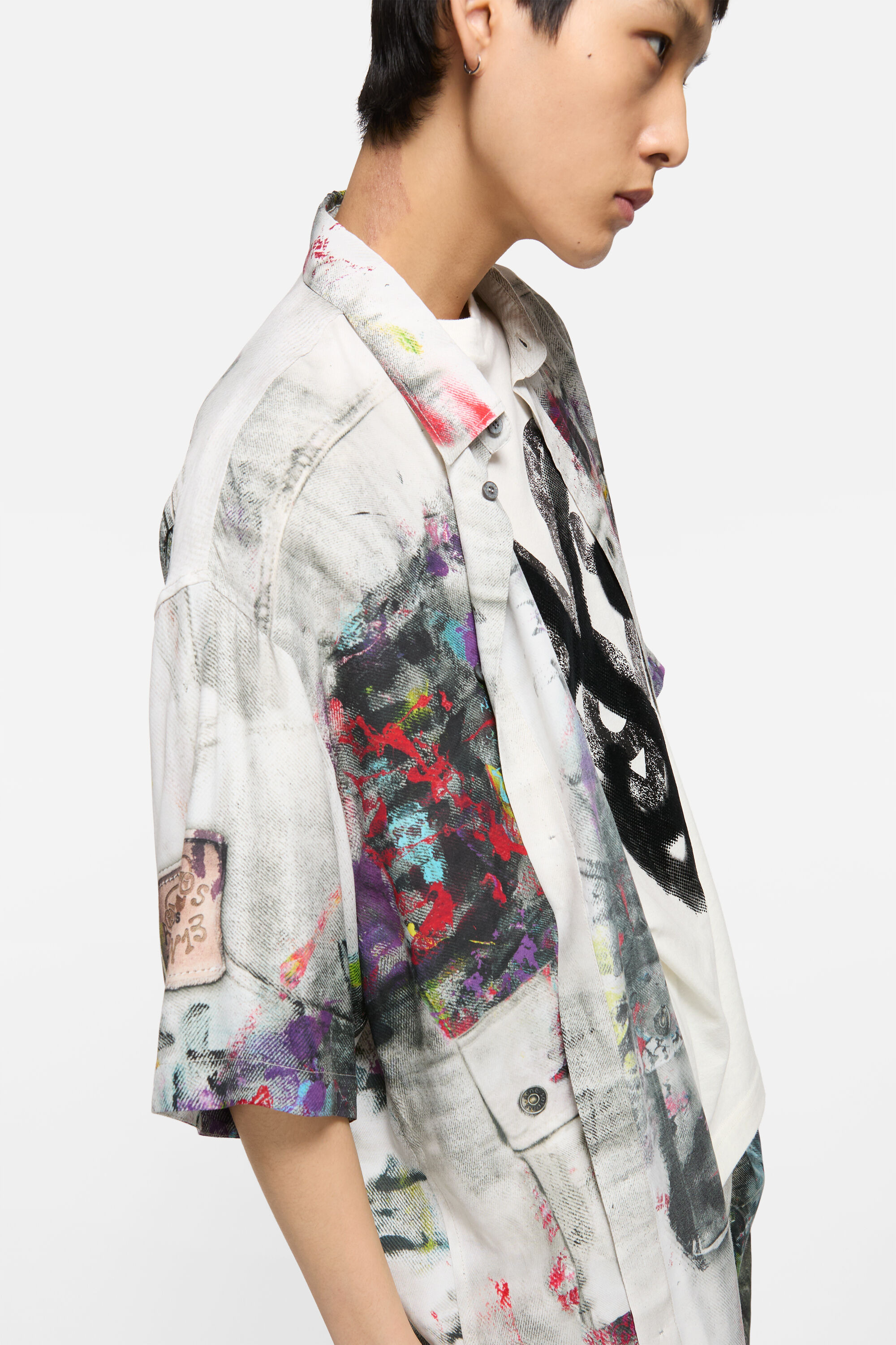 Button-up shirt printed - White Multicolor - 4