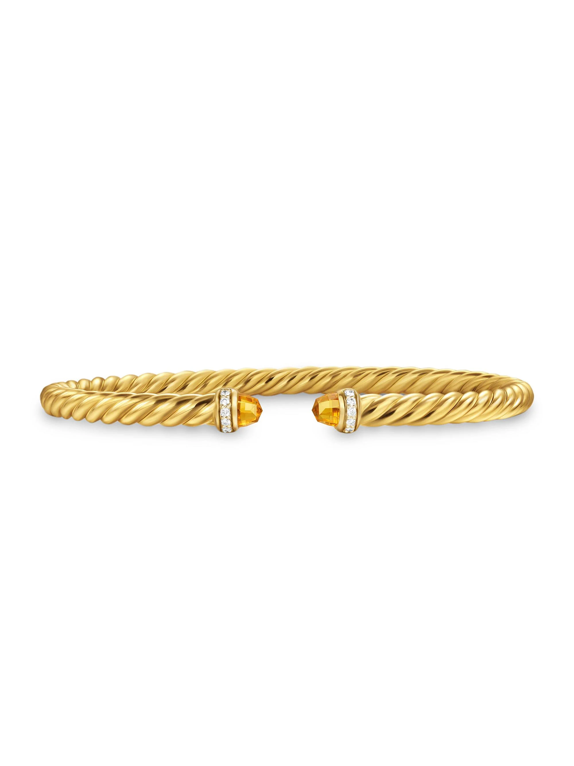 Women's Cablespira Flex Bracelet in 18K Yellow Gold - Citrine - 1