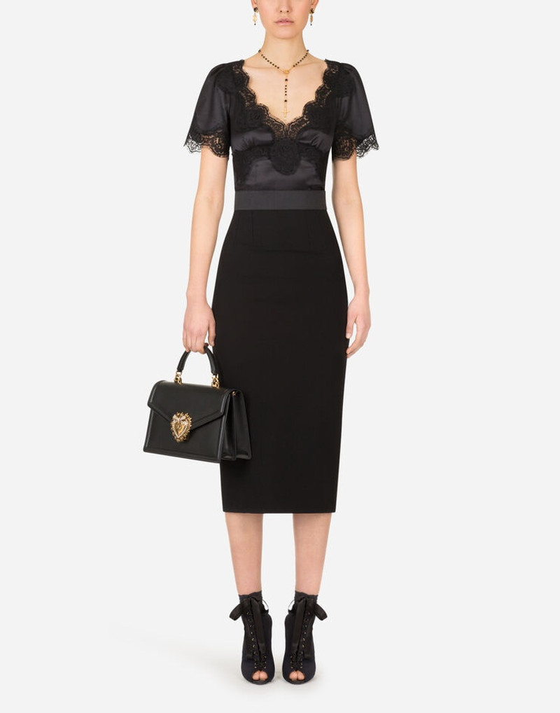 Jersey calf-length pencil skirt 5