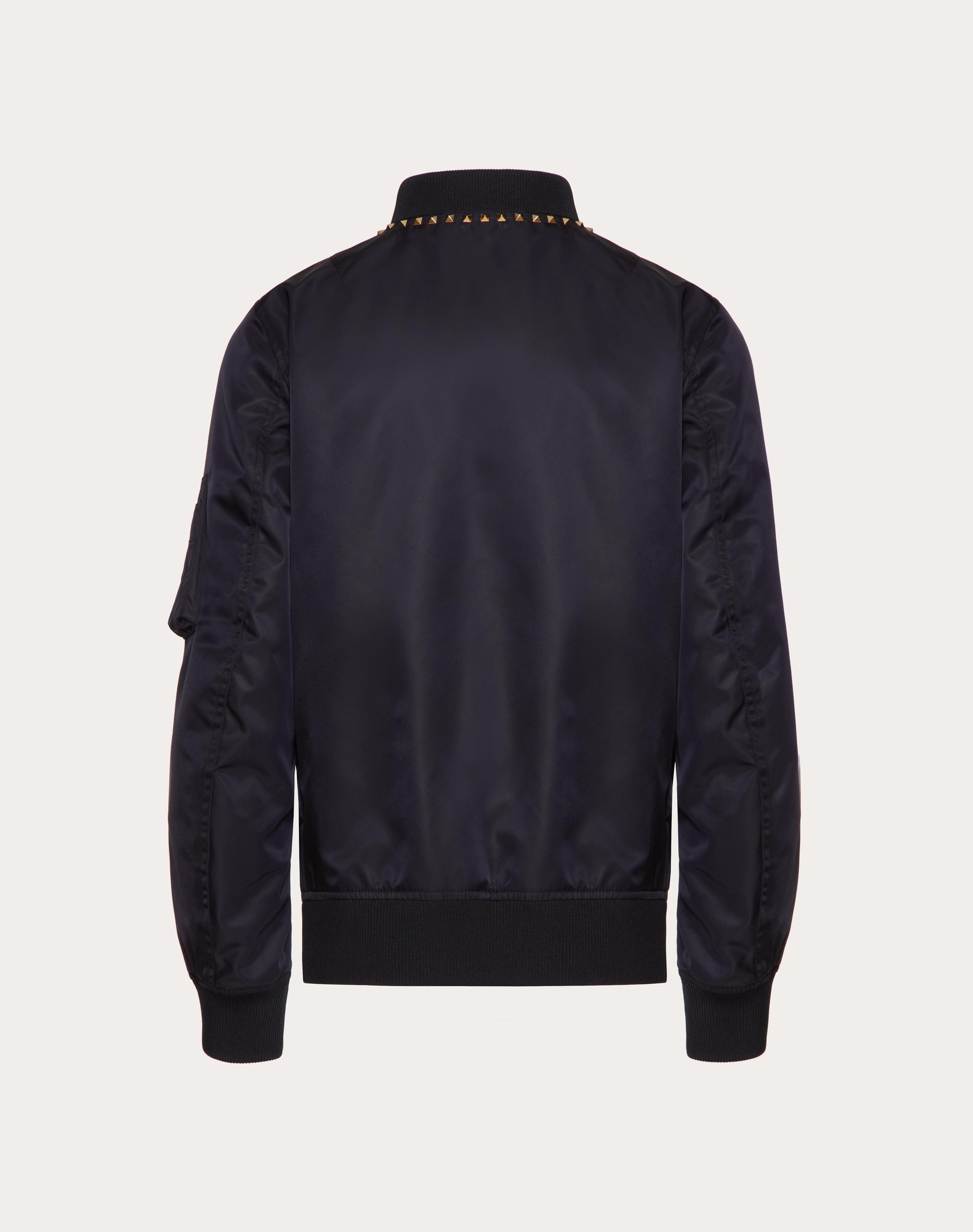 NYLON BOMBER JACKET WITH BLACK UNTITLED STUDS ON THE NECKLINE - 2