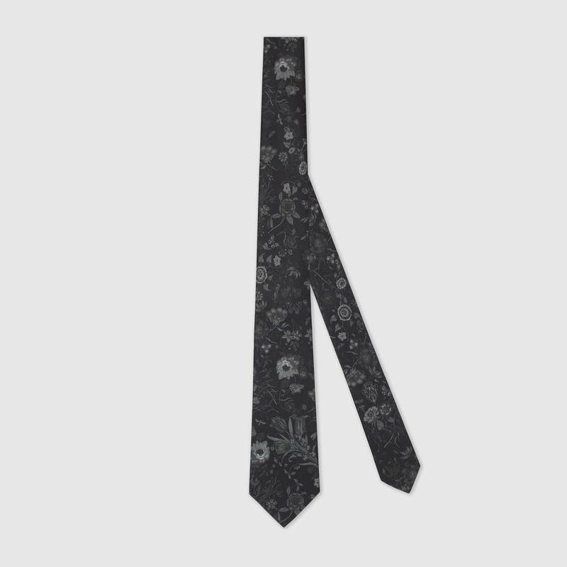 Printed silk tie 1