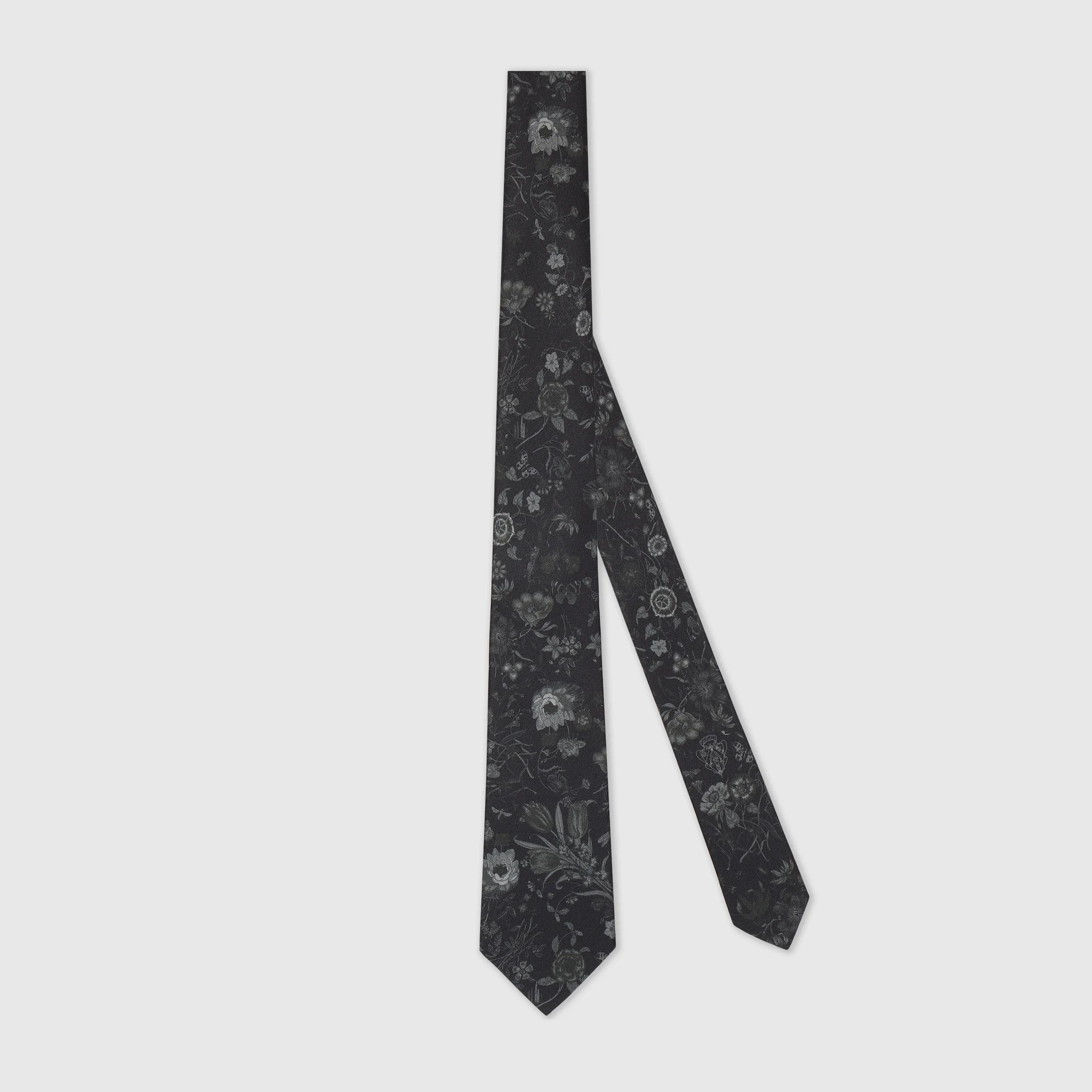 Printed silk tie - 1