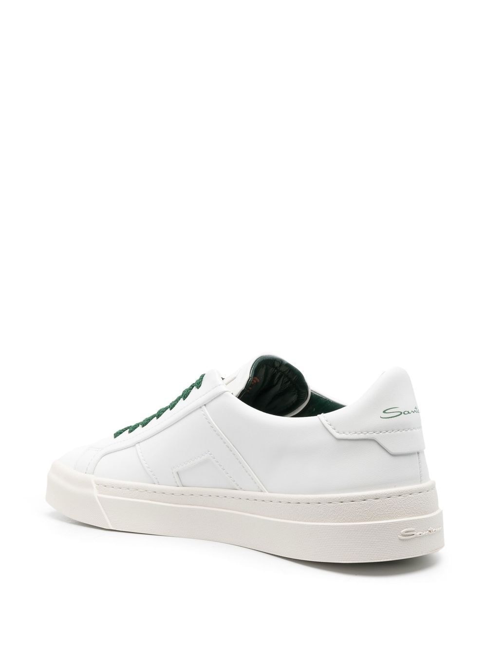 Double Buckle low-top leather sneakers - 3