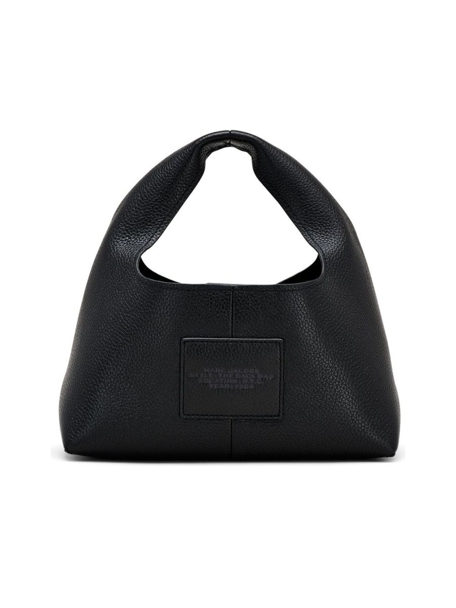 Grained Texture Embossed Logo Handbag - 3