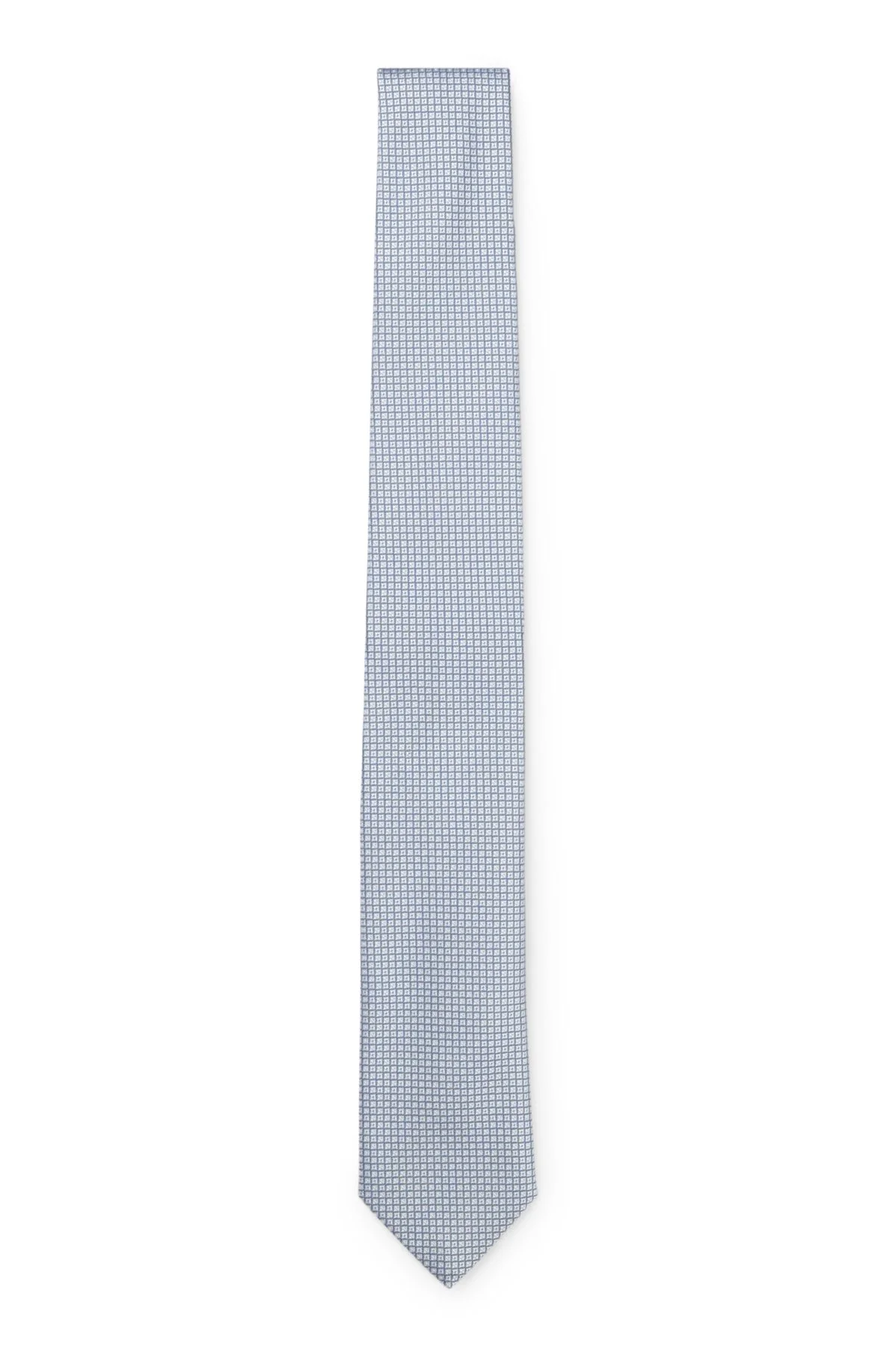 SILK-BLEND TIE WITH JACQUARD PATTERN - 1