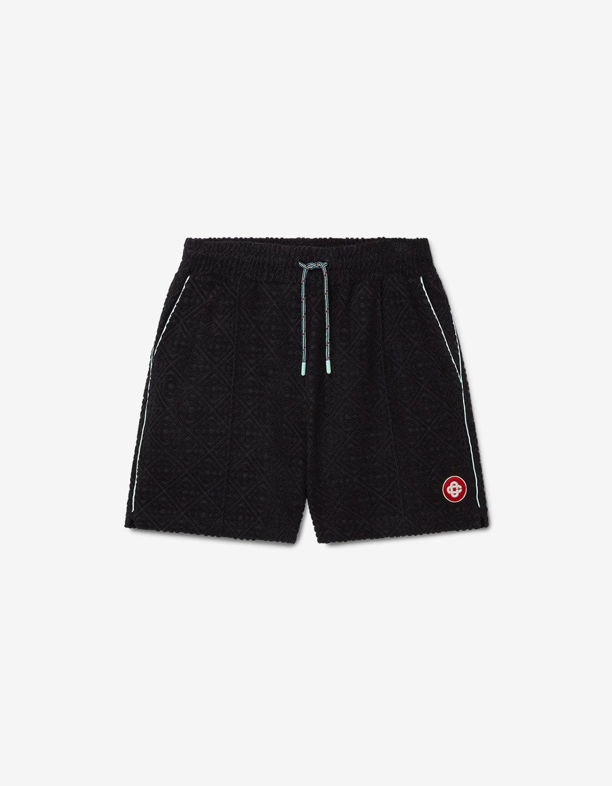 Casablanca Black Monogram Jacquard Towelling Shorts - 1