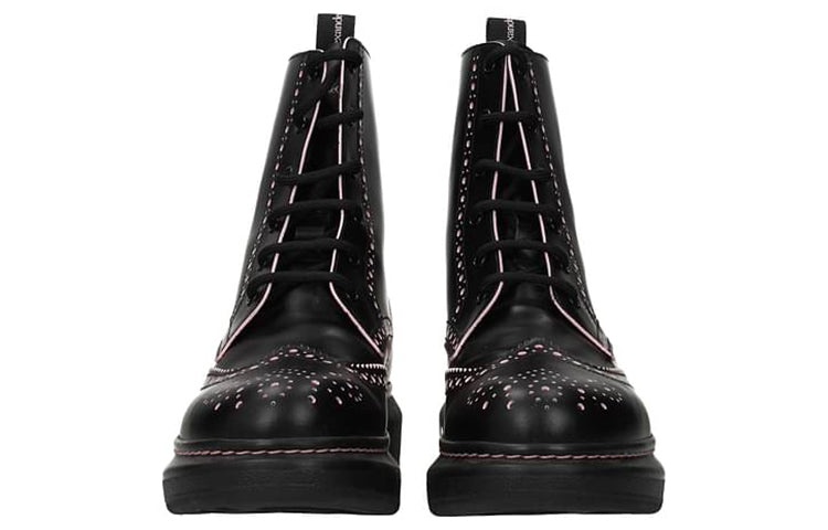 (WMNS) Alexander McQueen Hybrid Ankle Boots 'Core Black' 611703WHX5C1985 - 4