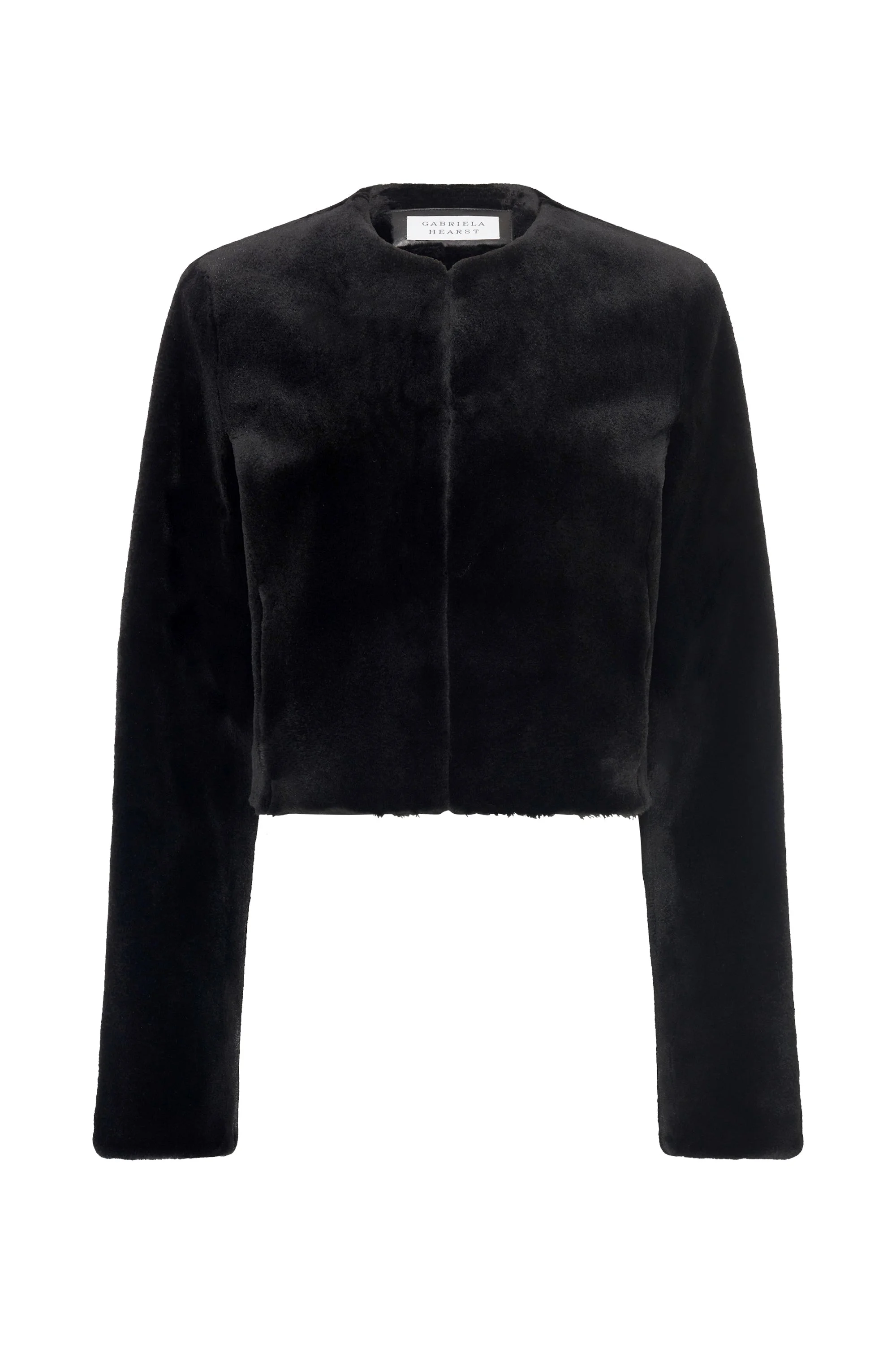 Hermera Raw Cut Jacket in Black Recycled Fur - 1