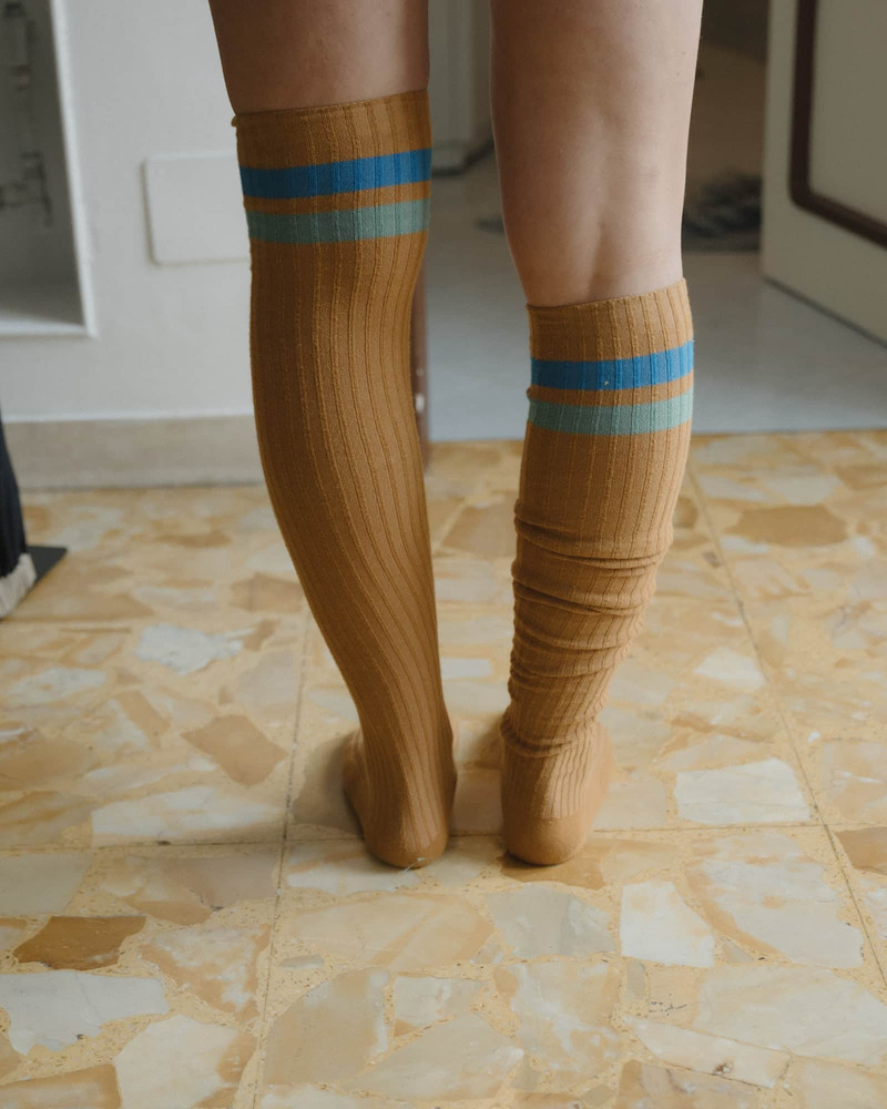 Race Overknee Socks - Organic Cotton Rib 3