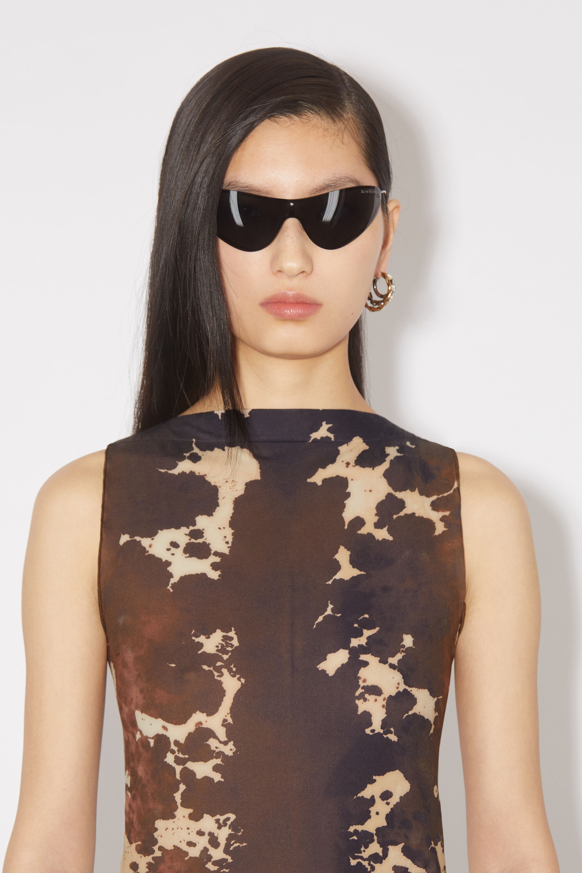 Cow print seamless dress - Almond brown - 6