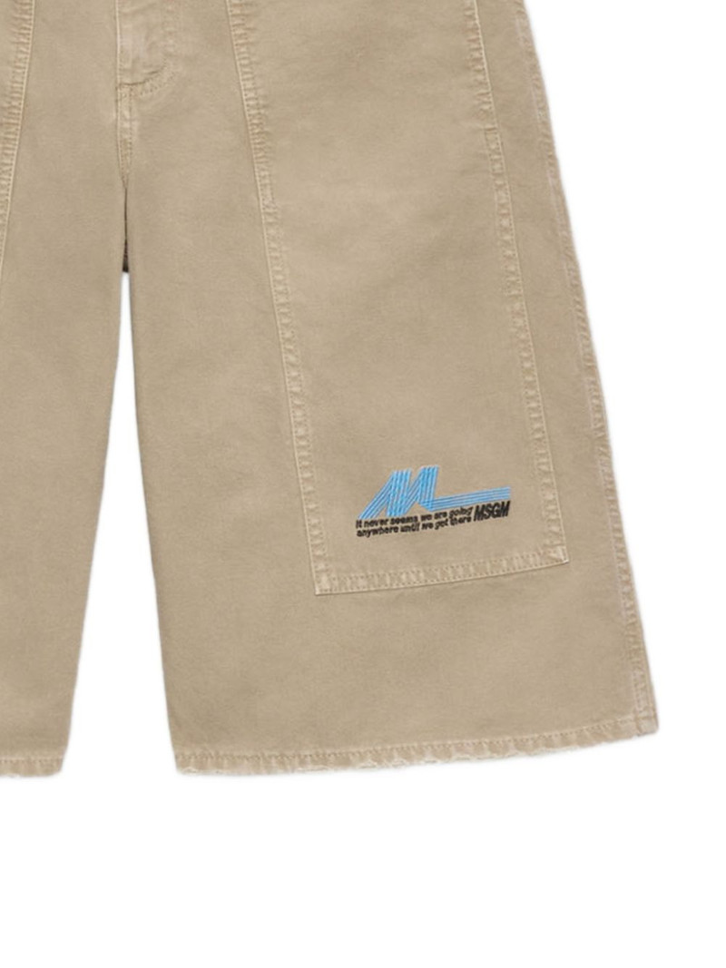 MSGM graphic-detail denim shorts outlook