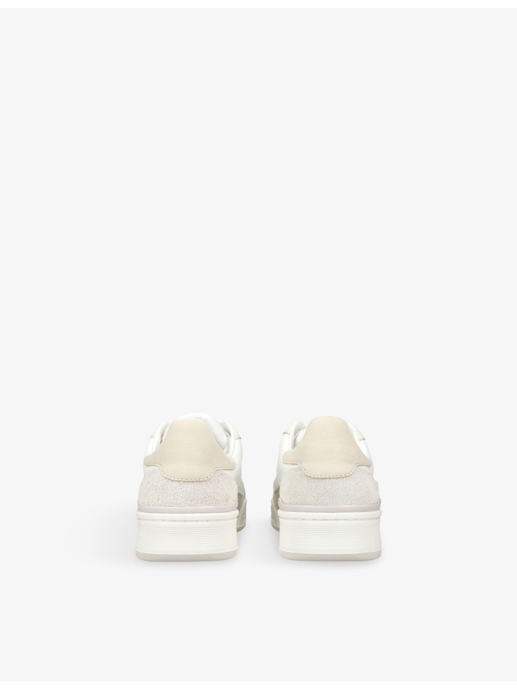 Clay Leather and Suede Low-Top Trainers - 4