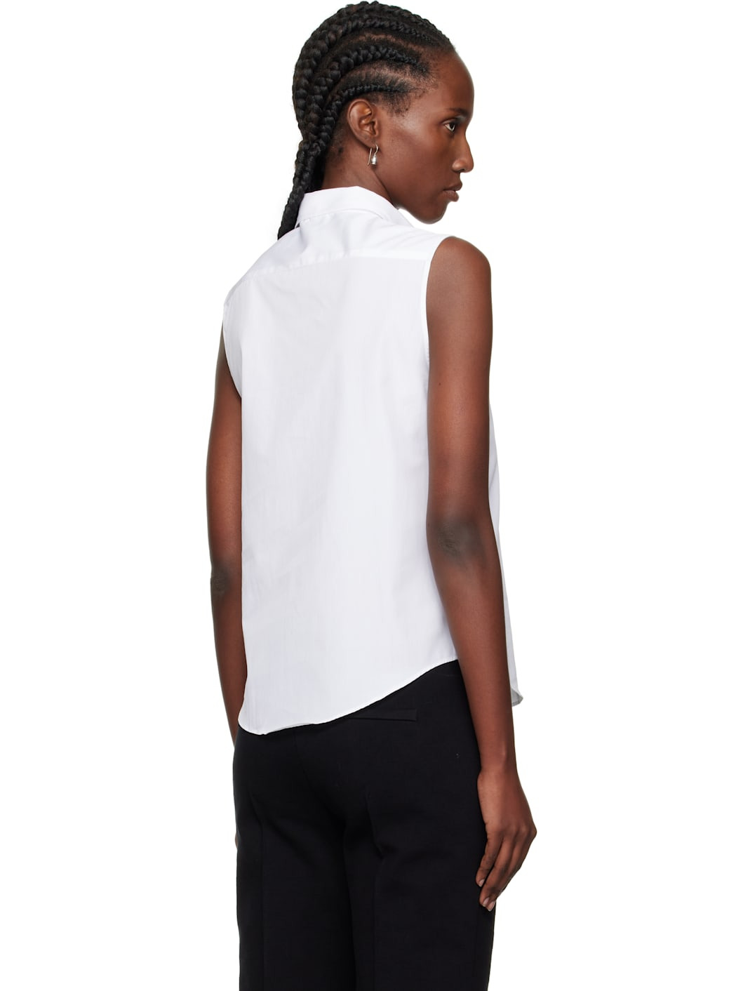 White Casta Sleeveless Shirt - 3