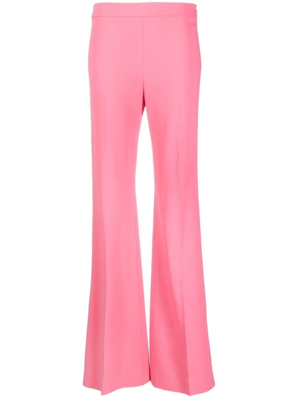 pressed-crease flared trousers - 1