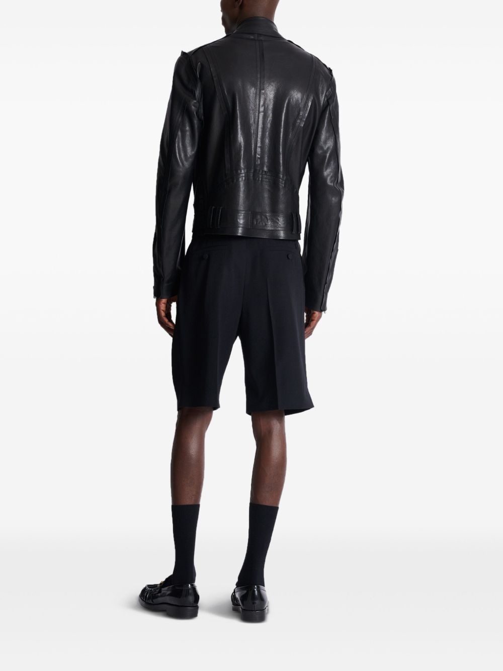 leather biker jacket - 4