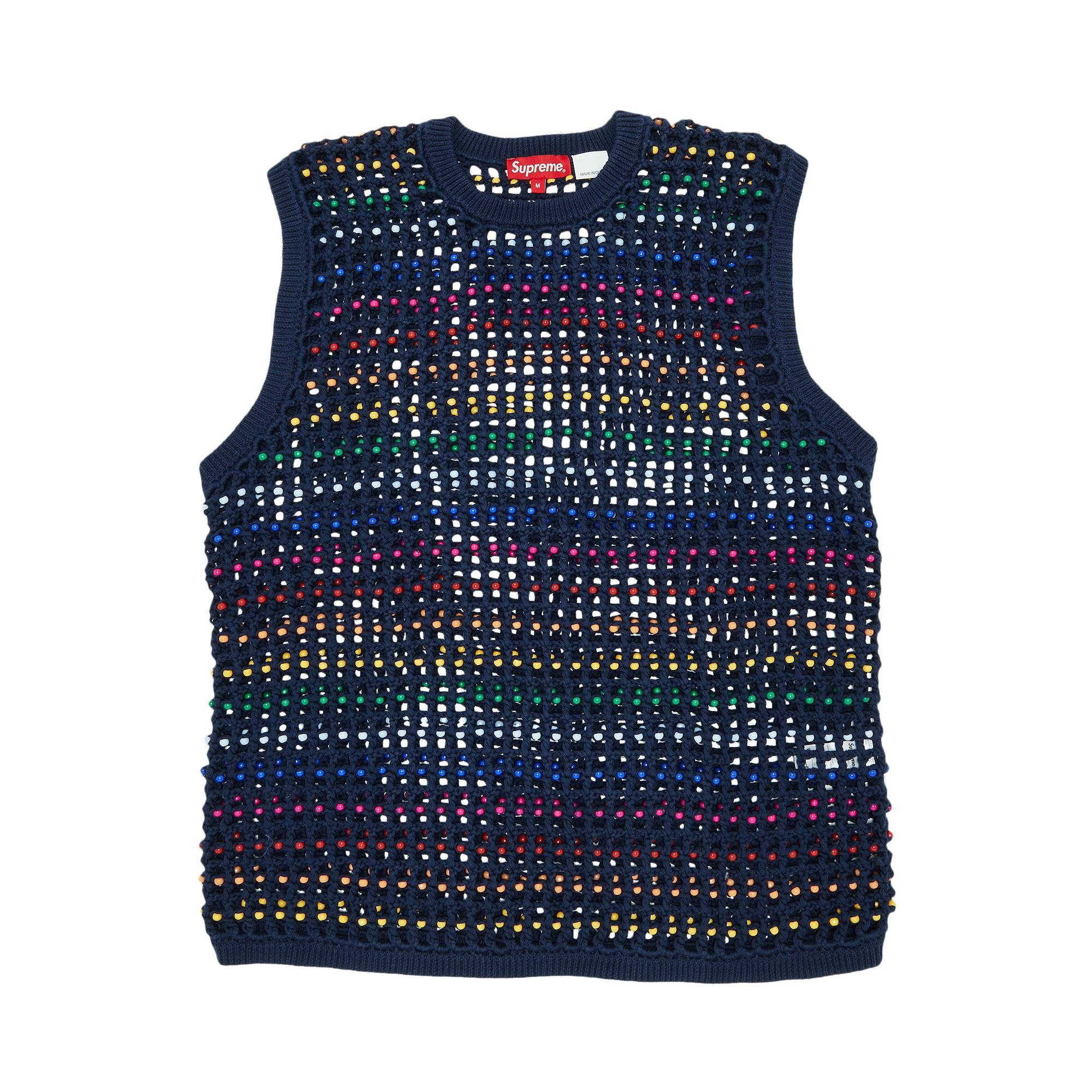 Supreme Beaded Sweater Vest 'Navy'