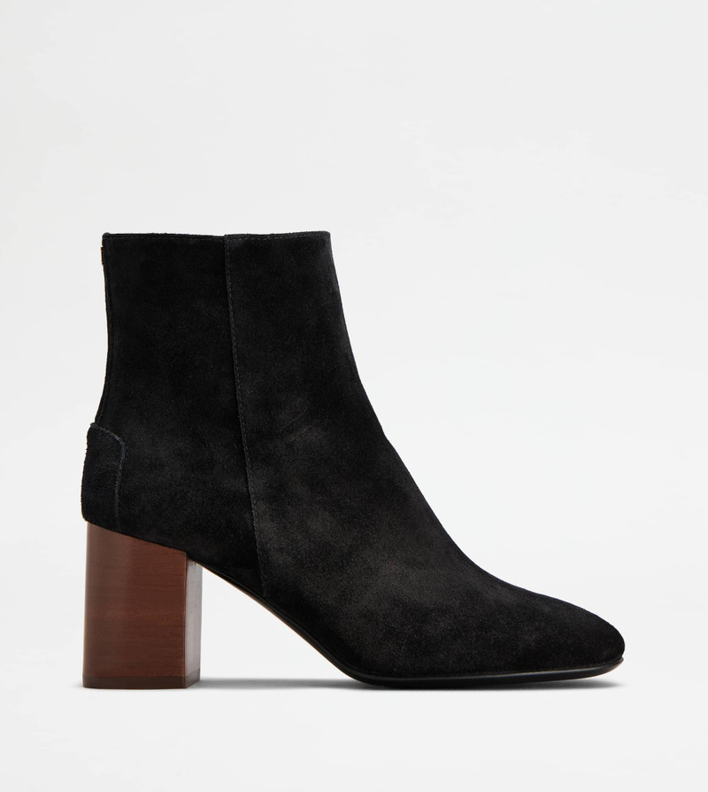 ANKLE BOOTS IN SUEDE - BLACK 1