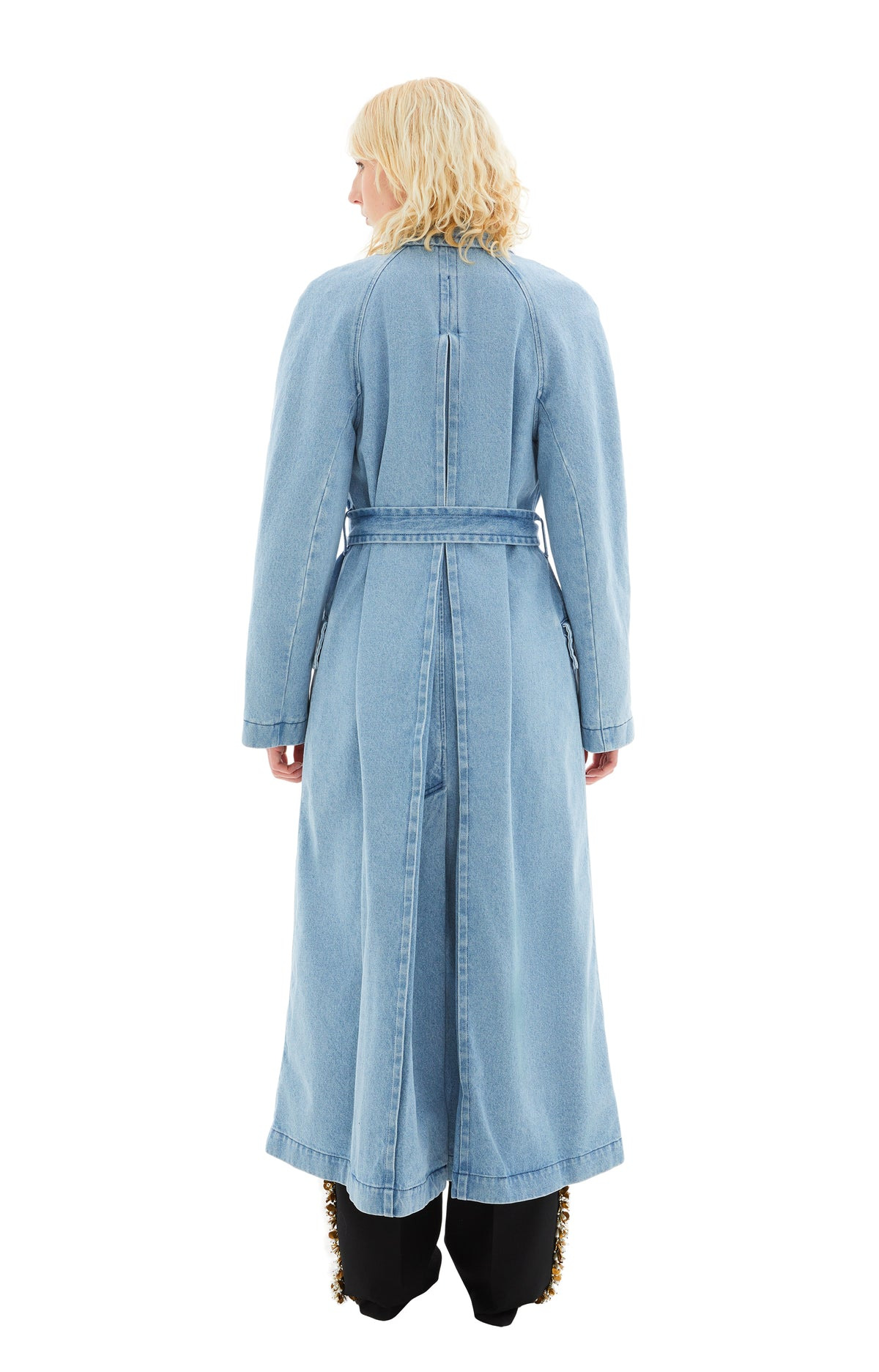 LOOSE FIT RUGBY DENIM COAT (LIGHT BLUE) - 4
