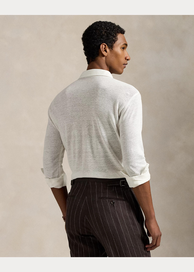 Linen Mesh Polo Shirt 4